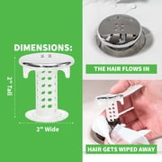 SinkShroom Chrome Edition Revolutionary Bathroom Sink Drain Protector Hair Catcher, Strainer, Snare