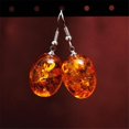 thumbnail image 3 of Opvise Vintage Oval Shaped Faux Amber Dangle Hook Earrings Women Piercing Jewelry Gift, 3 of 8
