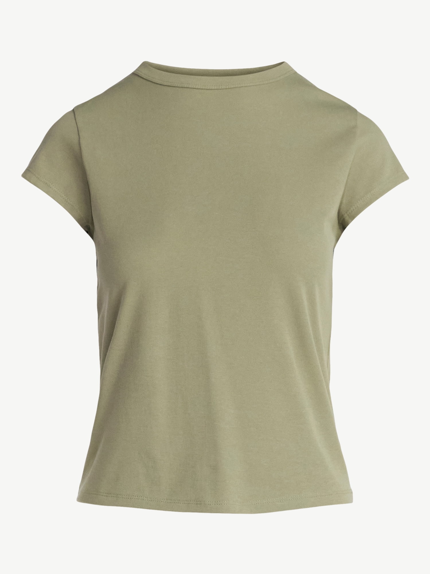 Free Assembly Women's and Women's Plus Cap Sleeve Tee, Sizes XS-4X