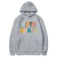 thumbnail image 2 of RXIRUCGD Ladies' Casual Hooded Sweatshirt Jacket, Gray, Size: 3XL, 2 of 4