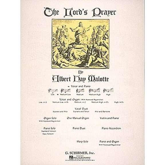 Lords Prayer: Medium Low Voice (B-Flat) and Piano