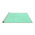 thumbnail image 2 of Ahgly Company Machine Washable Indoor Rectangle Solid Turquoise Blue Modern Area Rugs, 5' x 7', 2 of 4