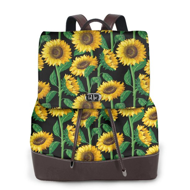 Fotbe Sunflower 1 Mochila Bolso con Estampado para Mujer, Mochila Antirrobo de Nylon Impermeable, Bolsa Ligera de Hombro