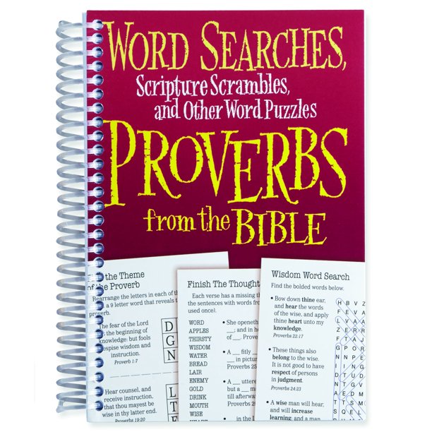 Word Searches Scripture Scrambles And Other Word Puzzles From Proverbs From The Bible Paperback Walmart Com