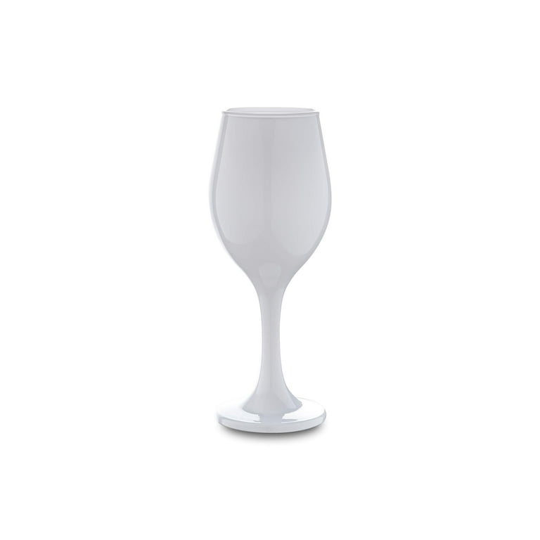 Attractive Durable Stemmed Wine Glasses Set of 6, Lead-Free, Tinted Black  Glass with Clear Stem, Quality Drinking Glasses for Red or White Wine. 
