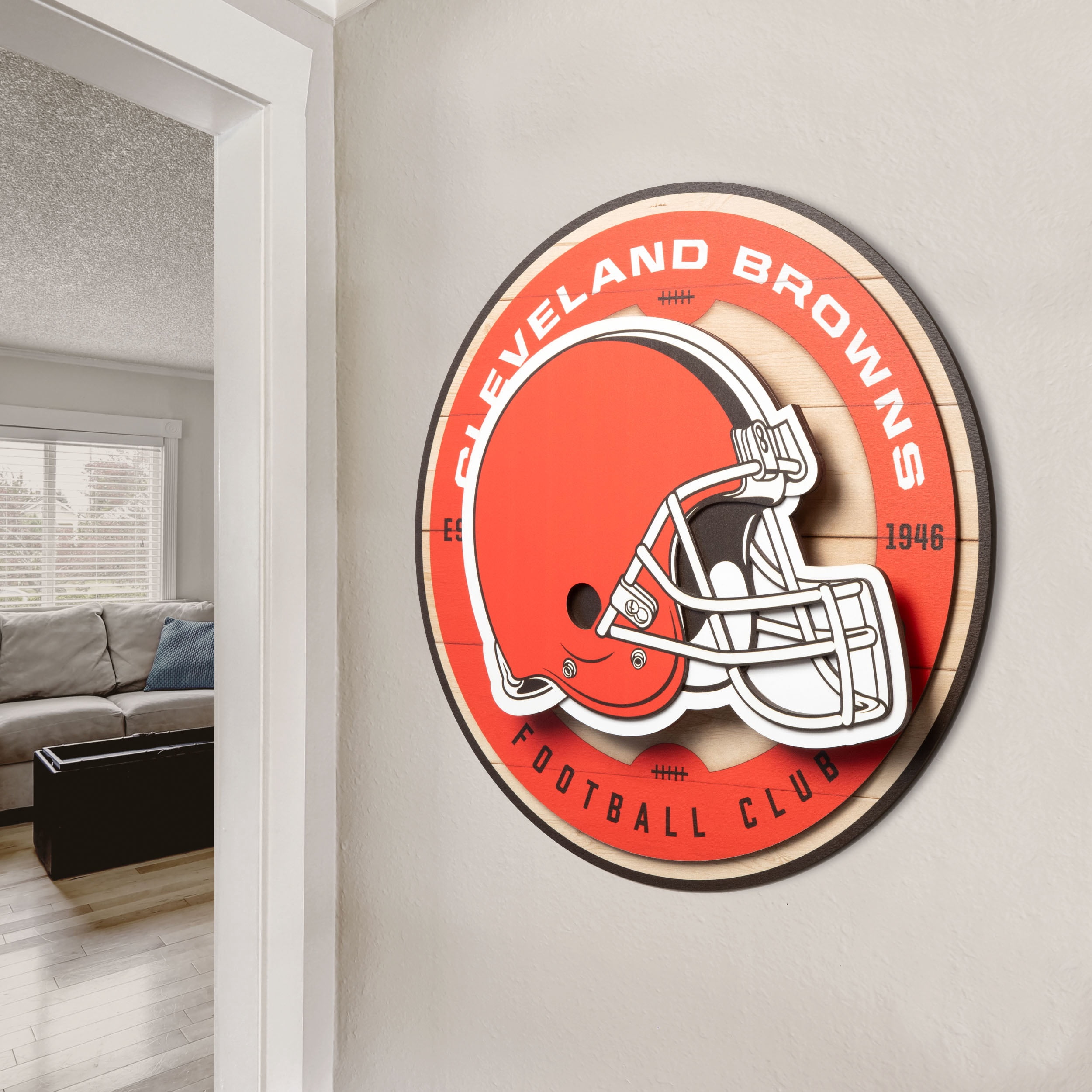 YouTheFan NFL Cleveland Browns 3DX Circle Wall Art