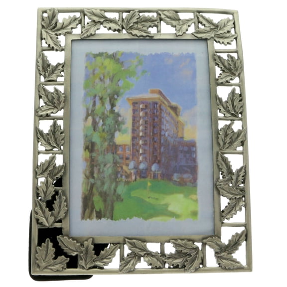 Mi Amore Leaves Picture-Frame Silver-Tone