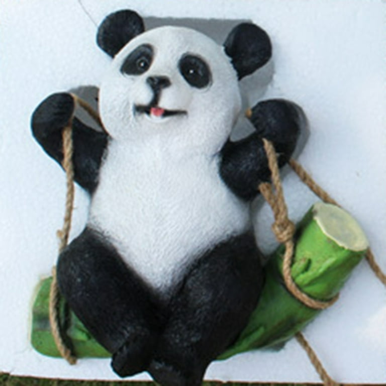 Animal Glasses Rack Hand Carve Panda Figurines Animal Statues