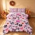 thumbnail image 2 of Homewish Cute Coquette Ghost Queen Comforter Set, Halloween Bat Pumpkin Candy Comforter Sets Queen, Baby Pink, Pink Reversible, 3-Piece 1 Comforter and 2 Pillowcases, 2 of 6