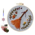 thumbnail image 2 of Dserhfy Halloween Embroidery Kit DIY Cross Stitch Kit with Embroidery Hoop Hand Embroidery Starter Handmade Gnome Crafts for Beginners Adults, 2 of 8