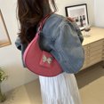 thumbnail image 4 of Niche Design Butterfly Underarm Bag PU Leather Half Moon Bag para mujeres y niñas, 4 of 8