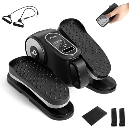 Under Desk Elliptical Machine, Eliptical Exerciser As Seen TV with Remote,12 Speed Levels for Whole Family,Forward & Reverse Direction, Auto & Manual Mode, Quiet Portable Machine, & Office