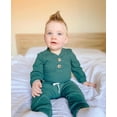 thumbnail image 4 of Infant Baby Knit Outfits Suits, Buttons Round Neck Long Sleeve Romper Top + Elastic Long Pant, 4 of 4