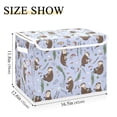 thumbnail image 5 of Yayeee Collapsible Cube Storage Bin with Lid Fabric Closet Decorative Basket with Handles, Purple Otters Pattern, 5 of 7