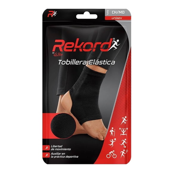 Tobillera elástica Le Roy Rekord talla Ch/Md color negro 1 pieza