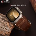 thumbnail image 3 of Correa de piel para Apple Watch Wristitani de 42 mm/41 mm/40 mm/38 mm para hombre, 3 of 7