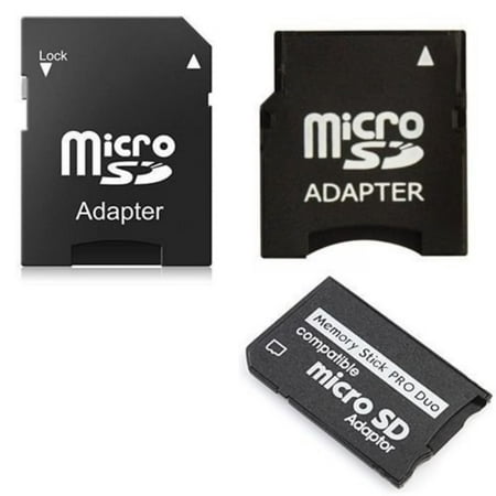 Image of SANOXY 3 in1 MicroSD to Mini - MicroSD to SD - MicroSD to MS PRO DUO Memory Card Adapter Set
