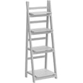 thumbnail image 5 of LINJH  Merchants Ladder Shelf - Distressed Rustic Ladder - Leaning Bookshelf for Rustic Home Decor (Light Grey), 5 of 8