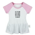 thumbnail image 4 of Pack of 2, Mommy Is Way More Fun Now That She Can Drink Again & Got My Mind On My Mommy Funny Dresses, Newborn Baby Skirts, Infant Princess Dress, Toddler Frocks (Pink Raglan Dresses, 0-6 Months), 4 of 5