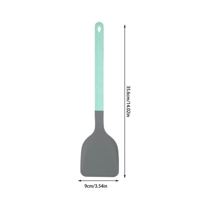 Silicone Spatula for Non Stick Pans 10 in Heat Resistant Cooking Tool with Hanging Hole Handle