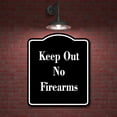 thumbnail image 2 of Keep Out No Firearms BLACK Aluminum Composite Sign 8.5''x10'', 2 of 9