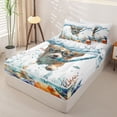 thumbnail image 2 of Homewish Kawaii Corgi Zipper Queen Comforter Set with Fitted Sheet and 2 Pillowcases,Coastal Theme Zipper Bedding Set,Cartoon Pet Dog Themed Decor,Reversible,4pcs, 2 of 8