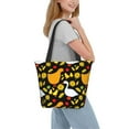 thumbnail image 2 of Cauagu Farm Goose Print Canvas Aesthetic Tote Bag for Women Beach Bag Shopping Bags Shoulder Bag Reusable Grocery Bags, 2 of 7