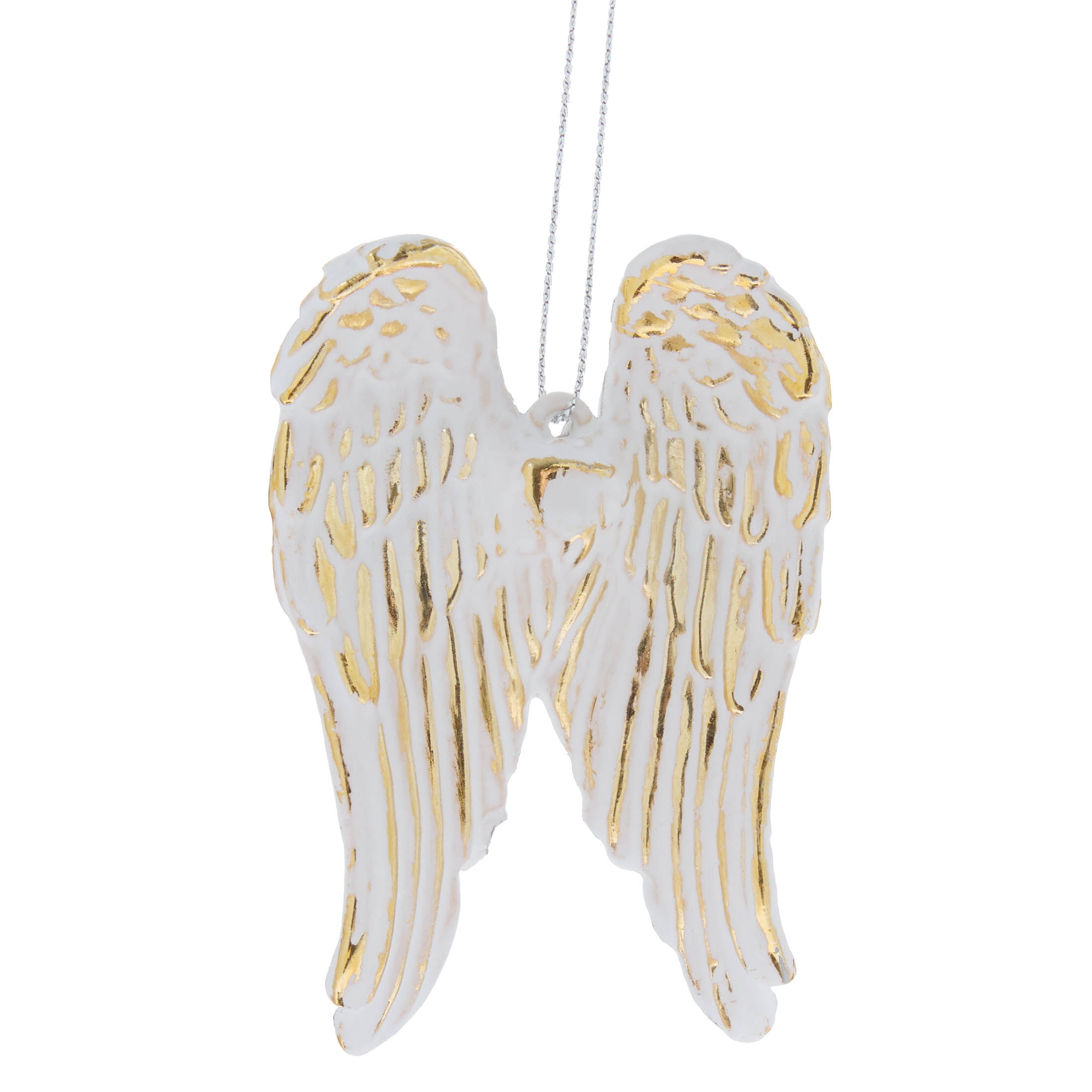 Gold and White Angel Wings Christmas Ornament, 3.8", by Holiday Time