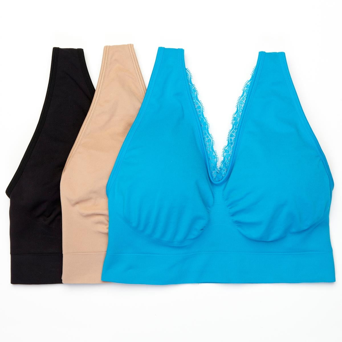 Rhonda Shear 3Pack "Ahh" Bra with 1 Set Removable Pads_167680BLU481