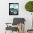 thumbnail image 2 of Looking Out To Sea Flower Clouds Coastal Ocean Seascape Art Print Framed Poster Wall Decor 12x16 inch, 2 of 5