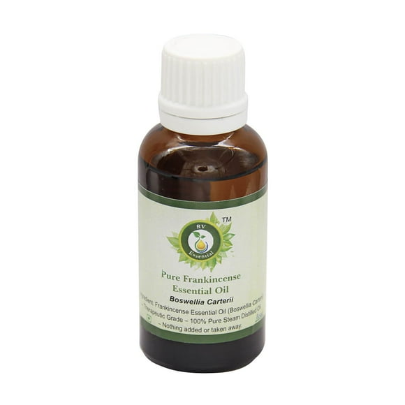 Frankincense Essential Oil Boswellia Carterii For Body For Relaxation For Skin Therapy Pure Natural Steam Distilled Therapeutic Grade 5ml 0.169oz By R V Essential