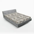 thumbnail image 2 of Ambesonne Floral Design Fitted Sheet, Muted Colors Petals, Queen Size, Grey Pale Grey Cream, 2 of 5