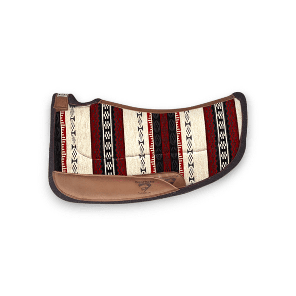 Diamond Wool Round Contoured Ranch Western Saddle Pad Size 30x30, 1 inch Spirit