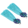 thumbnail image 2 of Boucles d'Oreilles Pompon, Boucles d'Oreilles de Déclaration Pompon Longues Boucles d'Oreilles Pompon Boucles d'Oreilles sur Mesure pour la Perfection, 2 of 14
