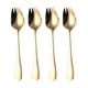 thumbnail image 1 of Juego de vajilla reutilizable de 4 bolsas de acero inoxidable, tenedor, cuchara de postre, cuchara para helado, tenedor para ensalada, 1 of 5