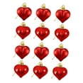 thumbnail image 2 of 12 Piezas Colgante de Amor Decoraciones Colgantes del Día de San Valentín con Cuerda Colgada Pared de Aniversario Dulces Adornos en Forma de Corazón , Rojo BLESIY Adornos colgantes de corazón, 2 of 7