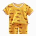 thumbnail image 3 of Gerichy Toddler Boy Summer Short Sleeve Crew Neck T-Shirt Shorts 6Pc Outfit Set Casual Soft Dailywear Clothes for Baby Boys 12 18 24 Months 2T 3T 4T Infant Kids, 3 of 7