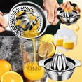 thumbnail image 1 of Aqestyerly Stainless Steel Lemon Squeezer,Juicer with Bowl Container for Oranges and Lemons,Perfect for Making Fresh Juices At Home,Durable and Easy to Clean., 1 of 5