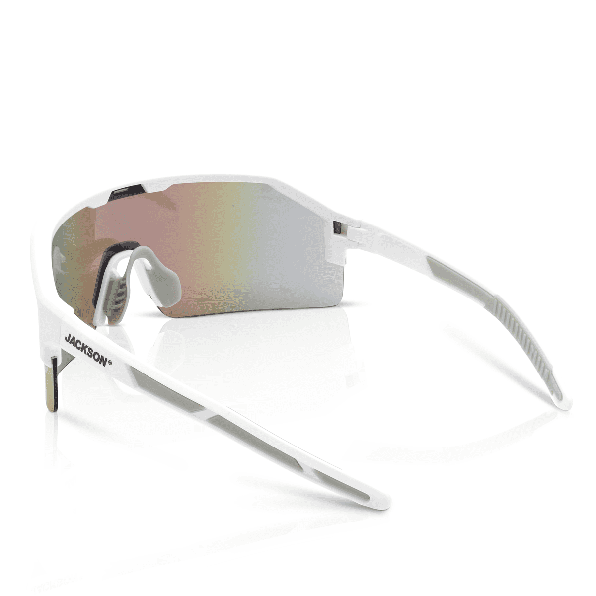 Jackson Safety Safety Glasses - MAXVIEW+ Series - Blue/Green Mirror Lens - White Frame - Hardcoat Anti-Scratch