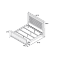 thumbnail image 4 of Beautiful Queen Size Platform Bed Frame with LED Lights and Tufted Design Headboard, Wooden Platform Bed Frame for Bedroom, Guest Room, Apartment and Adults, White, 4 of 7