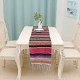 thumbnail image 4 of Mexican Table Runner, 35 X 215cm Mexican Serape Table Runner, Woven Table Runner For Mexican Party Wedding Decorations Outdoor Picnics Dining Table Bi, 4 of 5