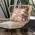 thumbnail image 3 of Amrita Sen Designs CAPL785FSDS-ZP-20x20 20 x 20 in. Hawaii Floral Oil Duo Suede Zippered Pillow with Insert - White, Orange & Pink, 3 of 6