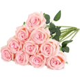 thumbnail image 1 of 10 pcs Artificial Roses Flowers Long Stem Fake Silk Rose for Home Wendding Decorations, 1 of 7