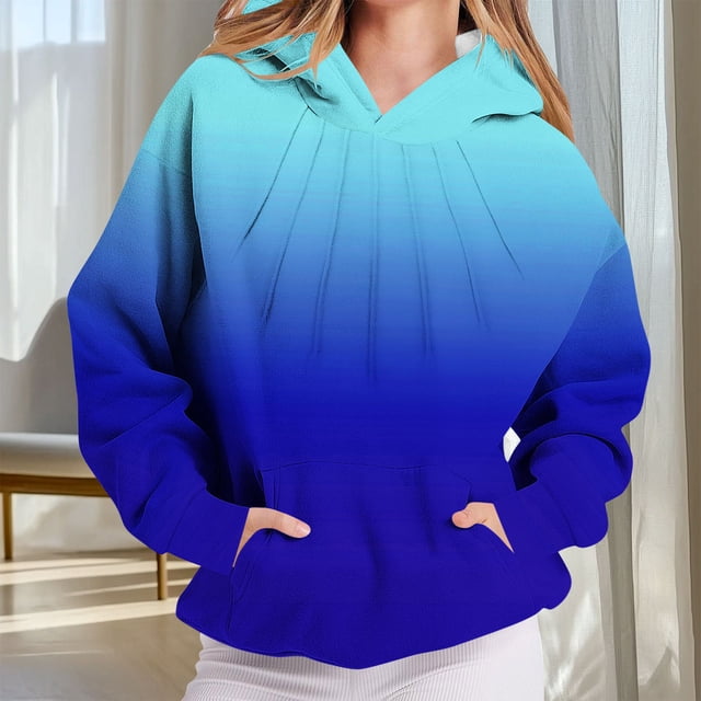Ailaofu Hoodies for Women Tie Dye Oversized Sweatshirt Plus Size Loose Fit Cute Hoodie Fall Pullover with Pocket