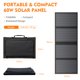 thumbnail image 5 of Panel solar de 60 W para estación de energía portátil, panel solar plegable con salida de 12-18 V CC/USB QC3.0/USB C, panel solar portátil (10 adaptadores de CC intercambiables) paneles solares para c, 5 of 5