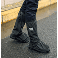 thumbnail image 4 of Waterproof Shoe Covers, Reusable and Foldable Rain Boot Covers, Zippered, Anti-Slip, Reflective, Rain Gear for Men and Women, Black, 4 of 6