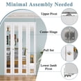 thumbnail image 6 of 60" X 80" Double 1-Lite Mirrored Door Solid Core Manufactured Wood Bi-Fold Door With Installation Hardware Kit(Closet, Pantry door), 6 of 8