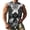 Black, variant on Mens Tank Top Pattern Print Muscle Retro Athletic Sleeveless Shirt Casual Workout Gym Wear Black Shirt L