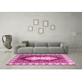 thumbnail image 3 of Ahgly Company Indoor Round Abstract Pink Modern Area Rugs, 4' Round, 3 of 4