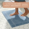 thumbnail image 5 of TOWN & COUNTRY EVERYDAY Ultra Plush Solid Tufted Border Bath Mat, Soft and Absorbent Tufted Floor Mat, Non-Slip Backing, Machine Washable, Blue, 20"x32", 5 of 13